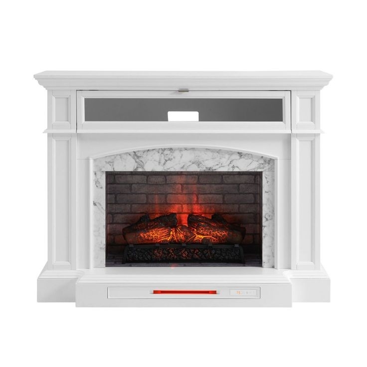 alluring allen roth 52 5 in w white infrared quartz electric fireplace lowes white electric fireplace lowes image
