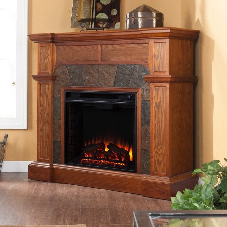 alluring boston loft furnishings 45 5 in w 4700 btu mission oak wood veneer fan corner gas fireplace lowes pics