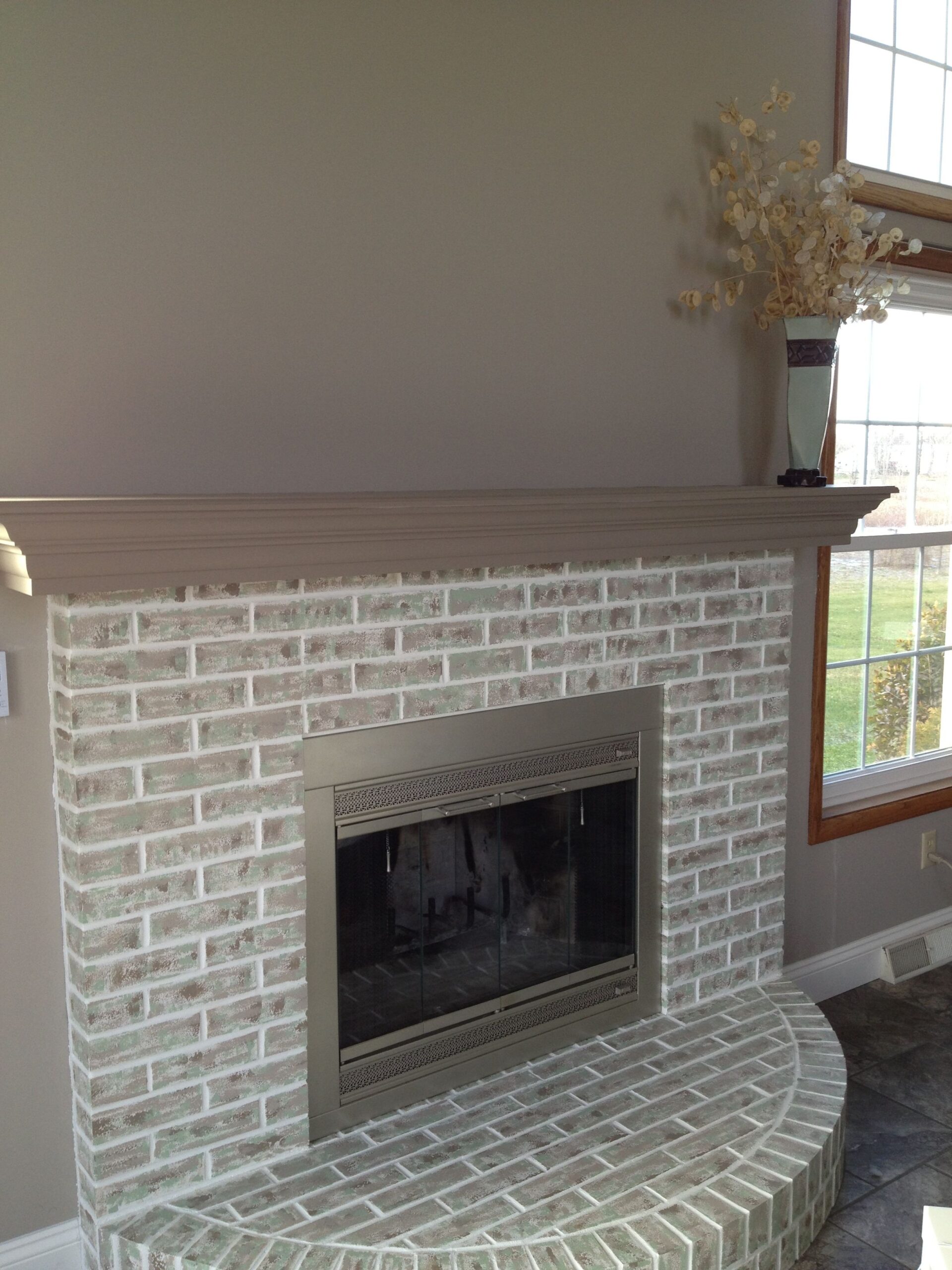Good Updating A Red Brick Fireplace Free Samples