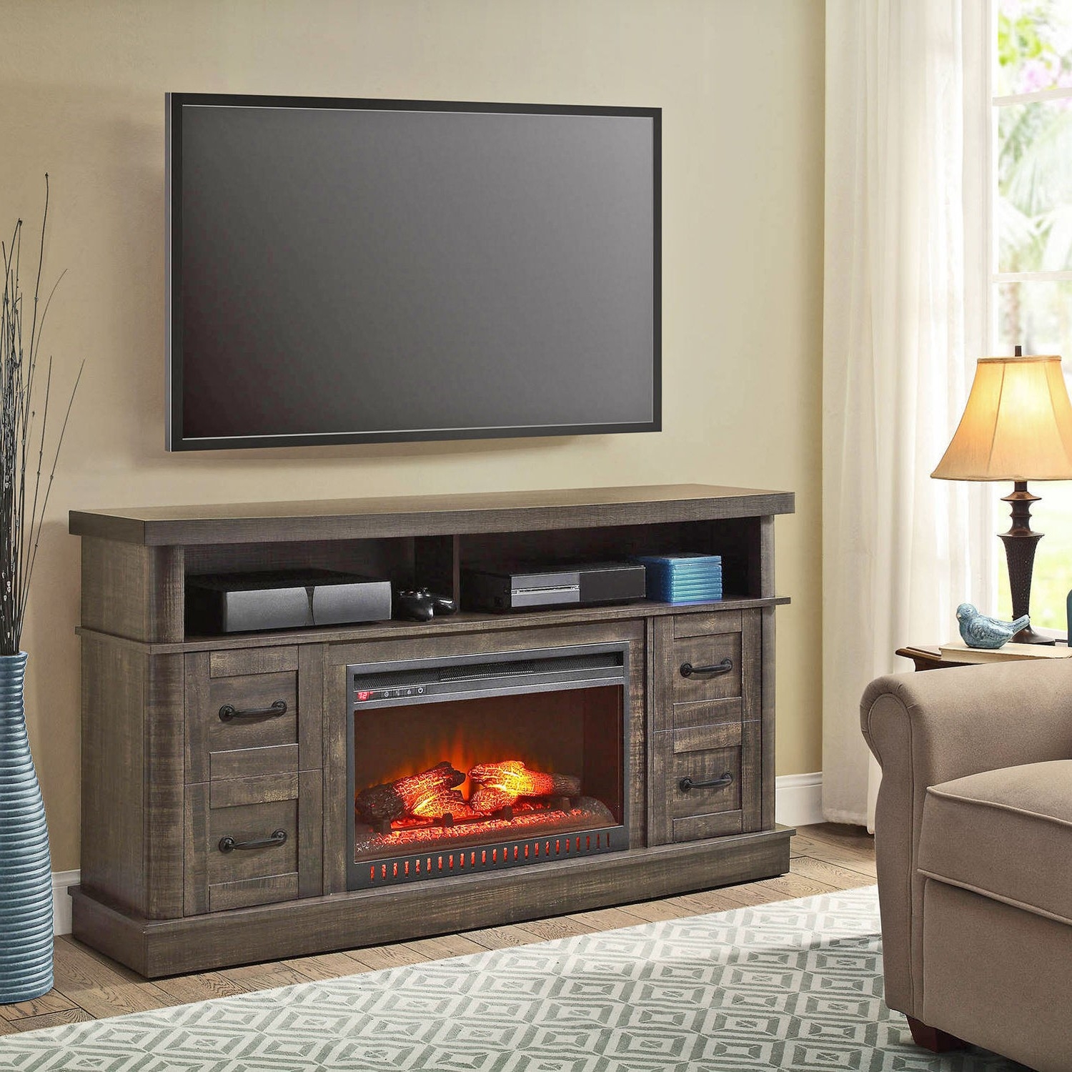 alluring corner fireplace tv stand lowes mriya electric fireplaces big lots image