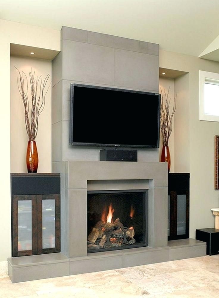 alluring image result for offset fireplace and tv | contemporary fireplace tv hole above fireplace photo