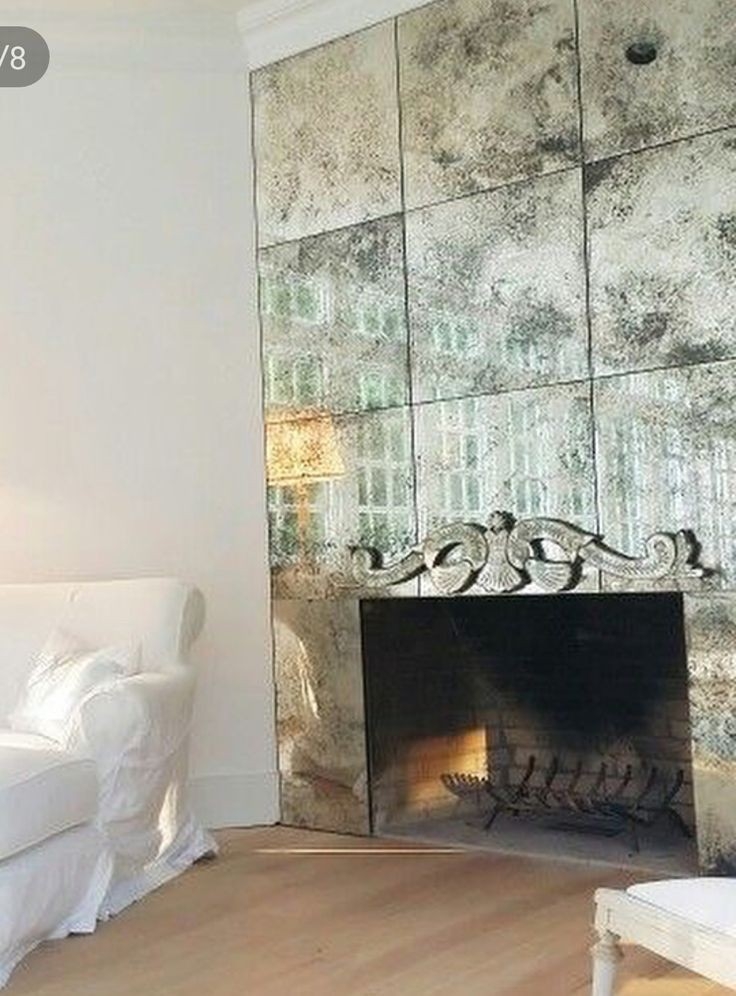 alluring pinkaryn devre on صاله | fireplace mirror, antique mirror, home floor to ceiling fireplace makeover photo