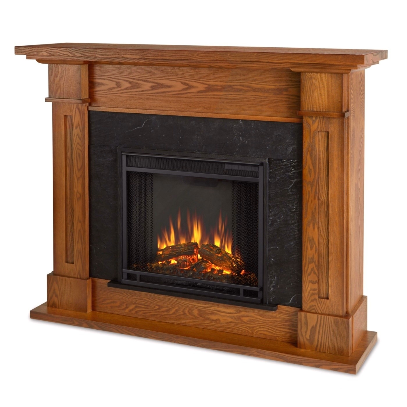amazing kipling electric heater led fireplace in burnished oak, 4700btu, 54x42 electric fireplaces direct outlet image