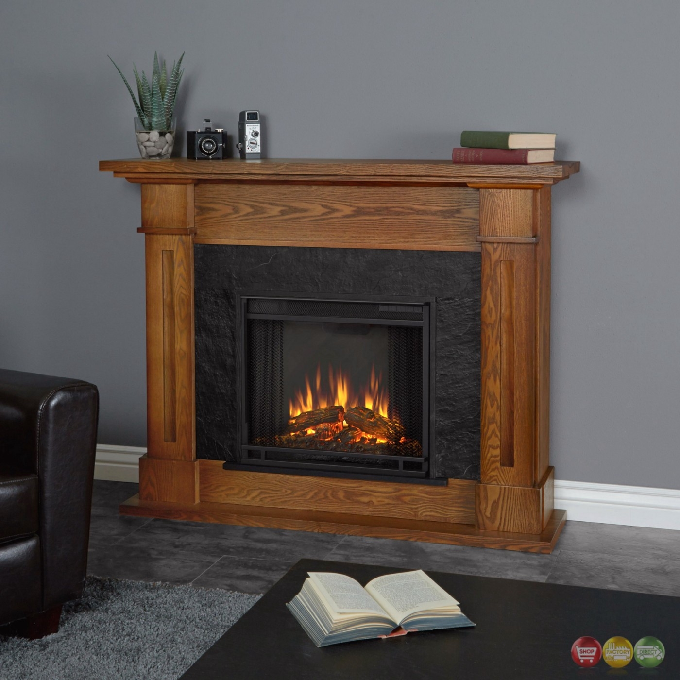 amazing kipling electric heater led fireplace in burnished oak, 4700btu, 54x42 electric fireplaces for cheap picture