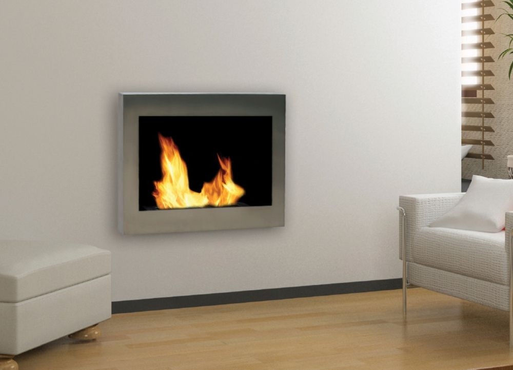 amazing soho wall mount bio ethanol fireplace stainless | ethanol fireplace wall mounted gel fuel fireplace image