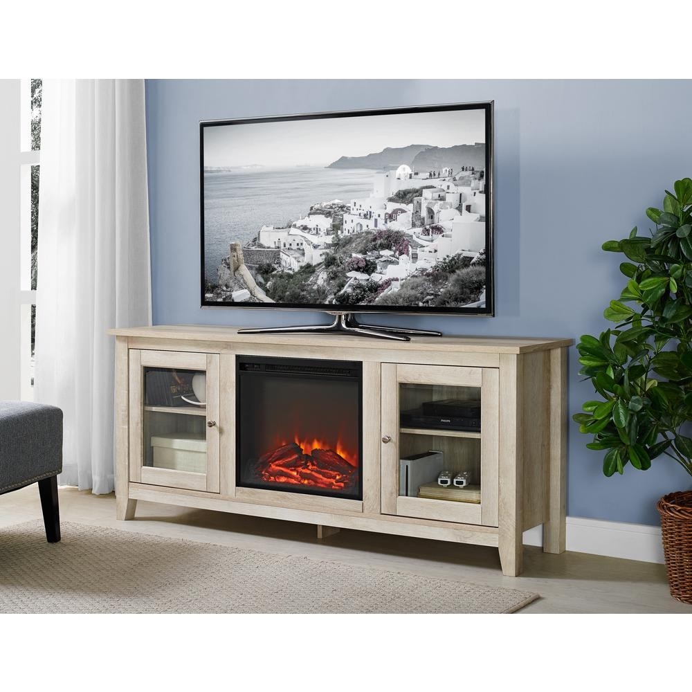 amazing walker edison furniture company 58 in wood media tv stand console tv stand with fireplace home depot image