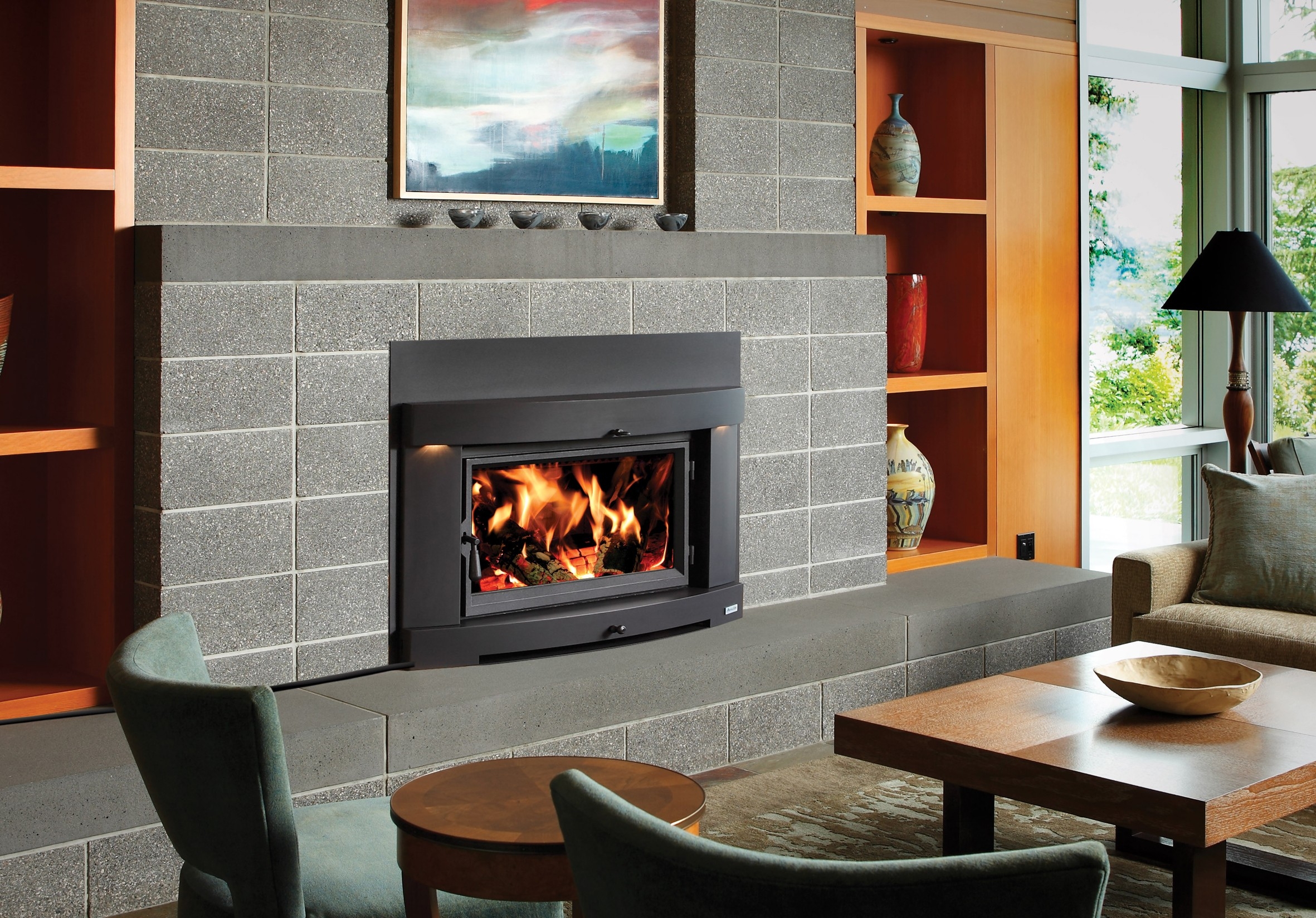 astonishing lopi flush wood large inbuilt cradle mountain fireplaces gas wood hybrid fireplace image