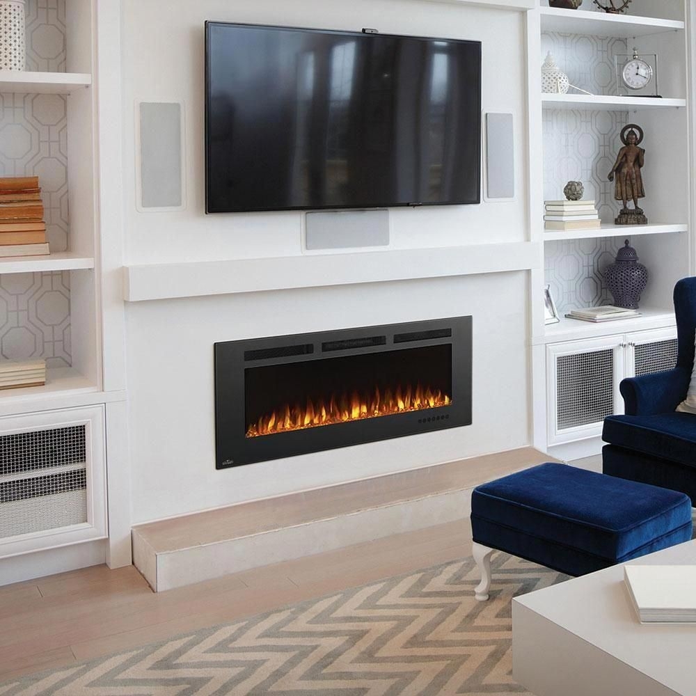 astonishing napoleon allure phantom 50" linear wall mount electric fireplace gas fireplace will not light image