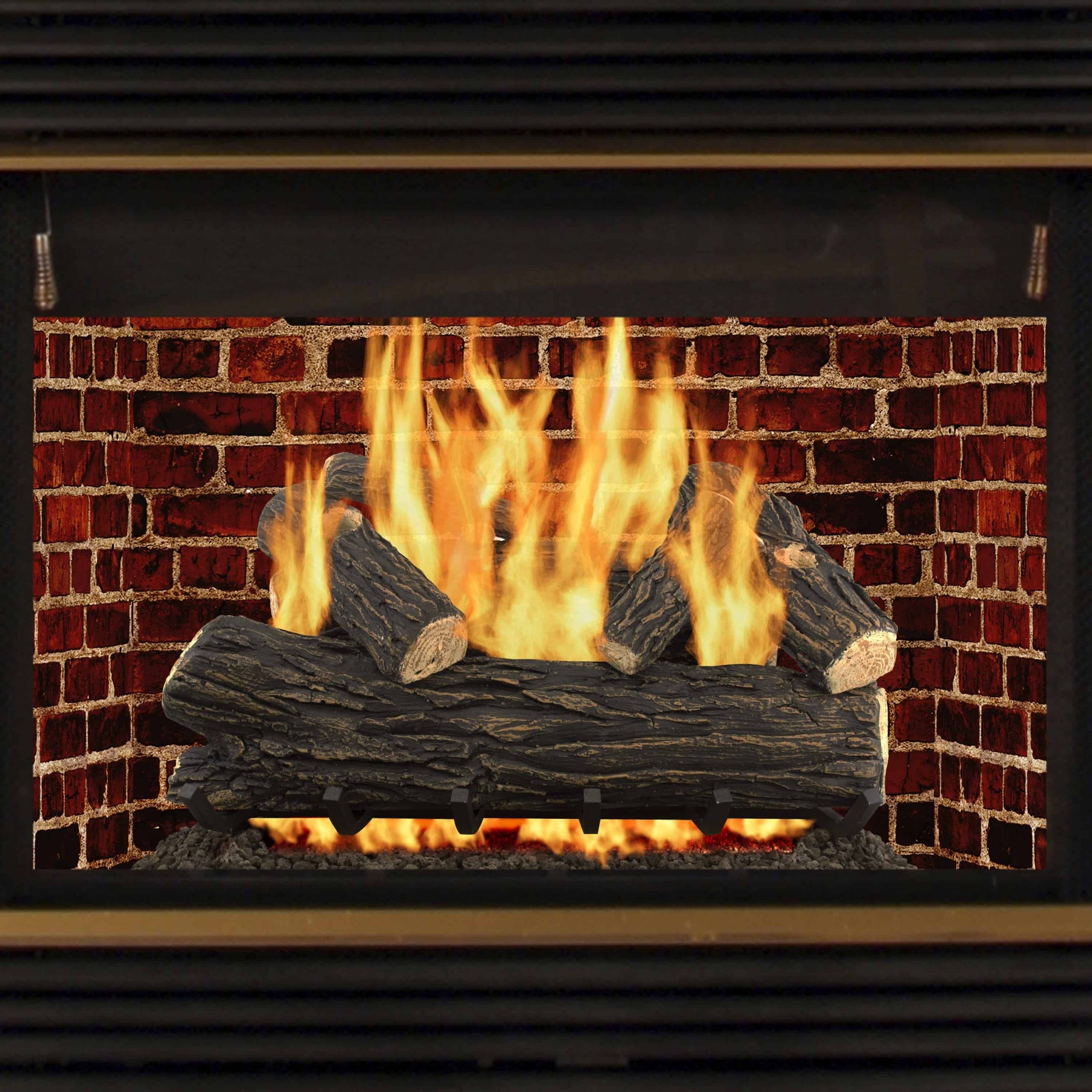 astonishing pleasant hearth 30" willow oak vented gas log set 65,000 btu's logs for gas fireplace image