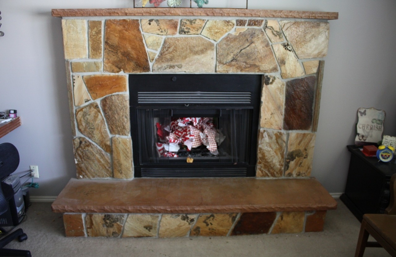 astonishing tattered butterfly: how to paint over a flagstone fireplace can u paint marble fireplace pics