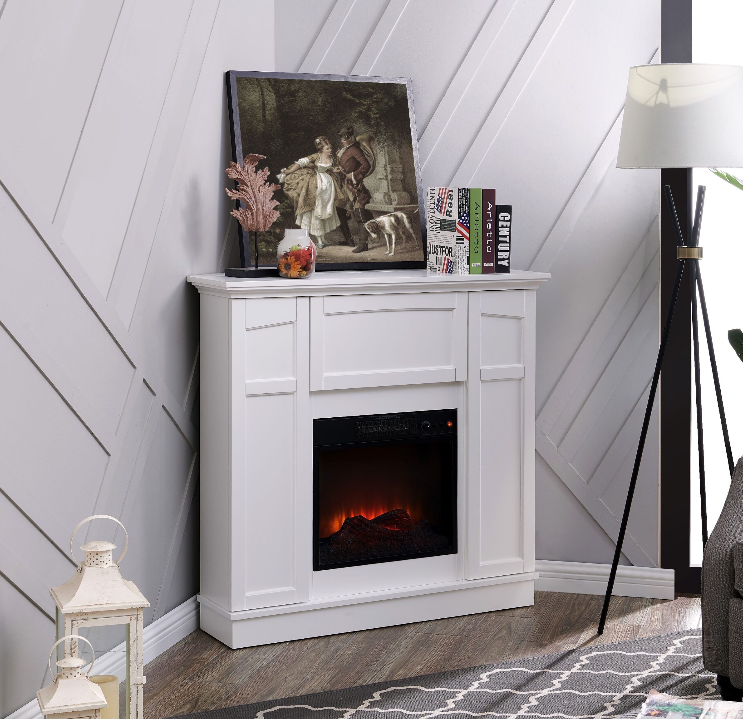 awesome bold flame 40 inch wall/corner electric fireplace in white walmart best rated electric fireplace photo
