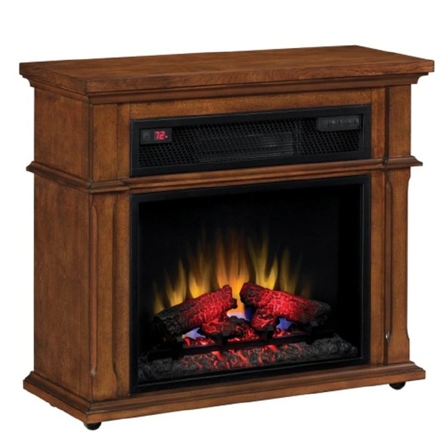 awesome duraflame 33 in w 5,200 btu vintage mahogany wood infrared quartz electric fireplaces at lowes photo