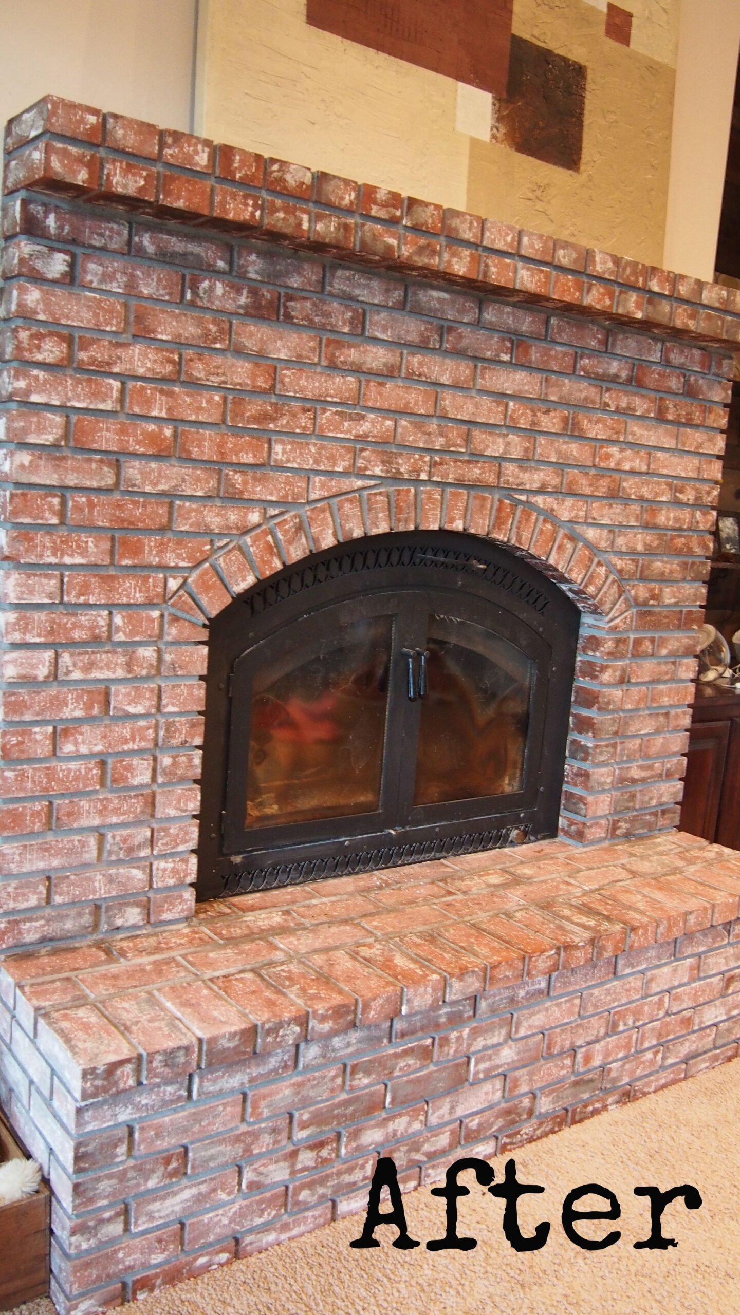 awesome find &amp; fix it friday: how to age your fireplace | fireplace, brick updating a red brick fireplace pics
