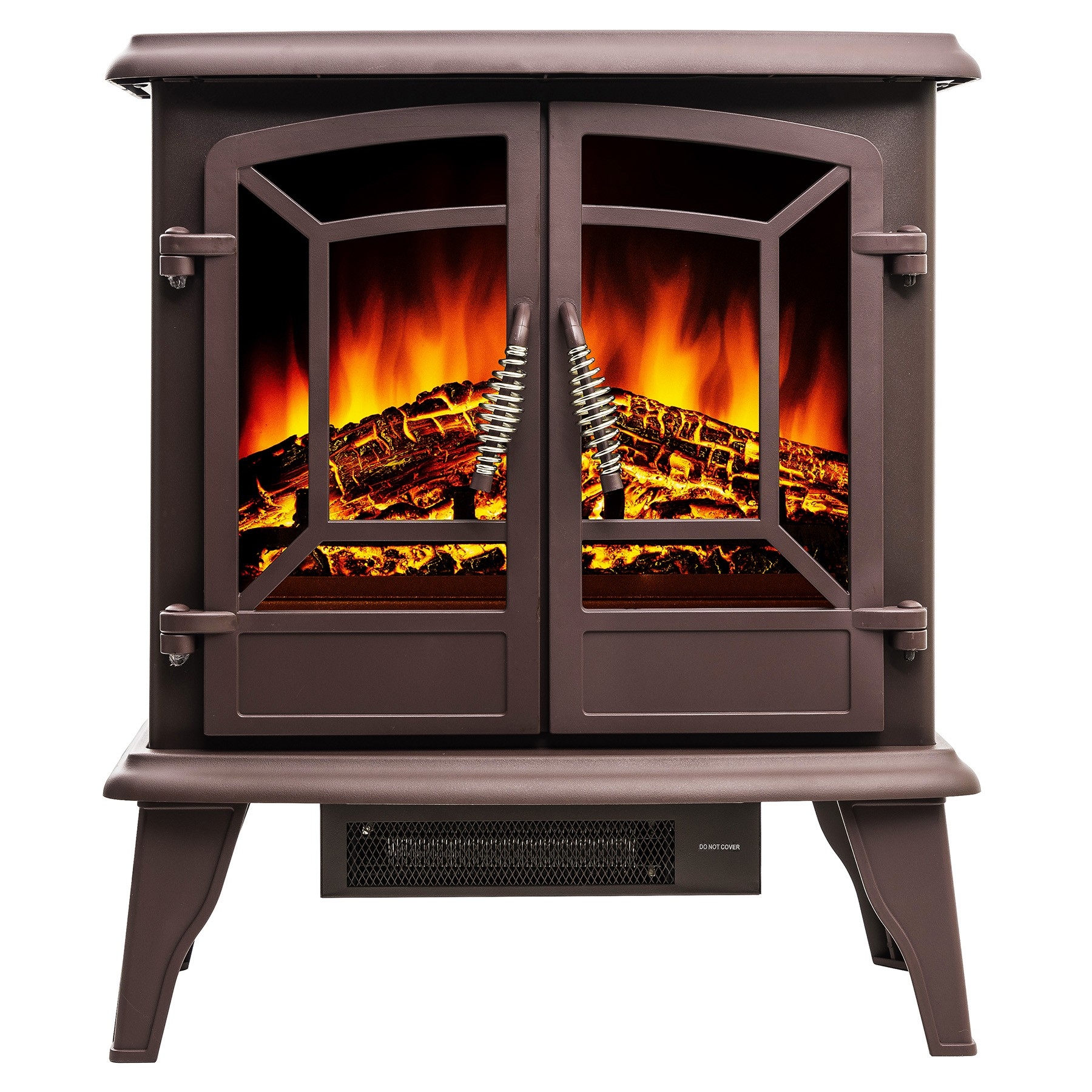 best akdy fp0077 20" electric brown fireplace portable freestanding firebox portable electric fireplace heater picture