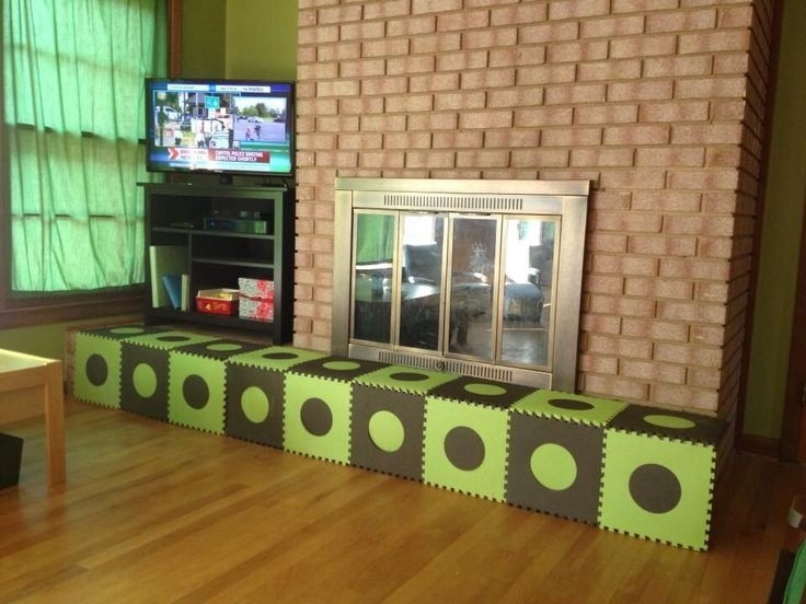 best baby proofing the fireplace with foam mats | baby proof fireplace kid proof fireplace screens photo