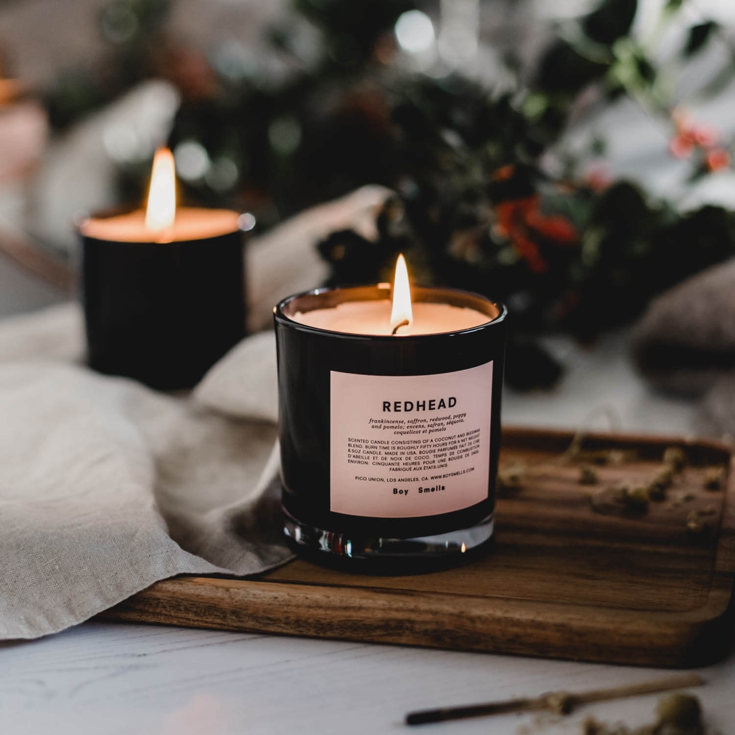 best boy smells redhead scented candle | osmology candles that smell like a fireplace photo