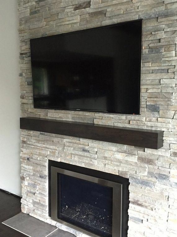 best dark cherry wood beam mantel | etsy #remodelroom | fireplace design how to build a fireplace mantel from scratch picture