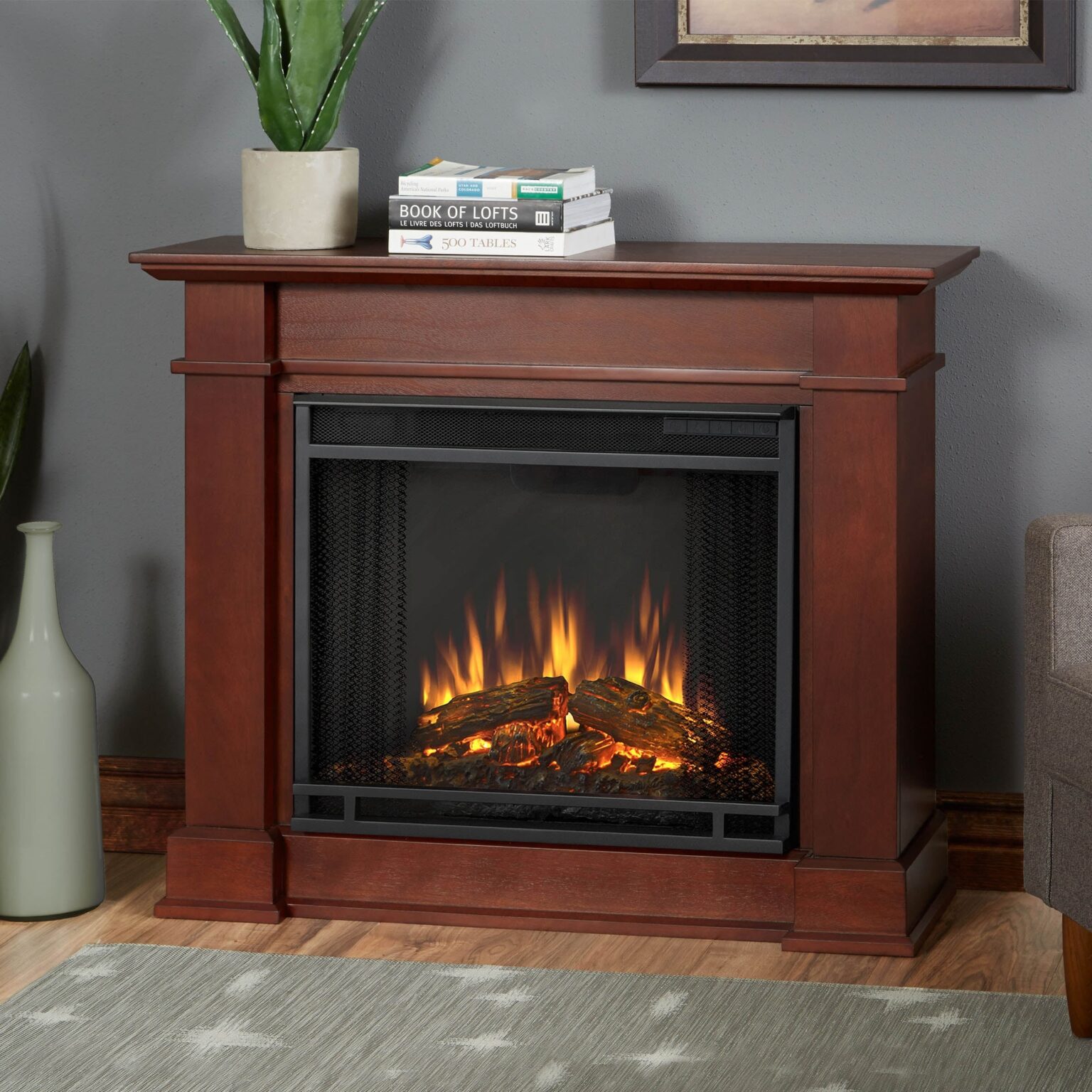 best devin electric fireplace in dark espressoreal flame walmart best rated electric fireplace image