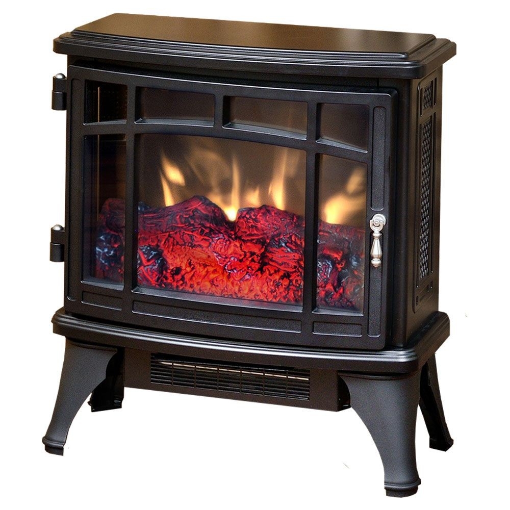 best duraflame 8511 black infrared freestanding stove | dfi 8511 01 duraflame electric fireplace logs photo