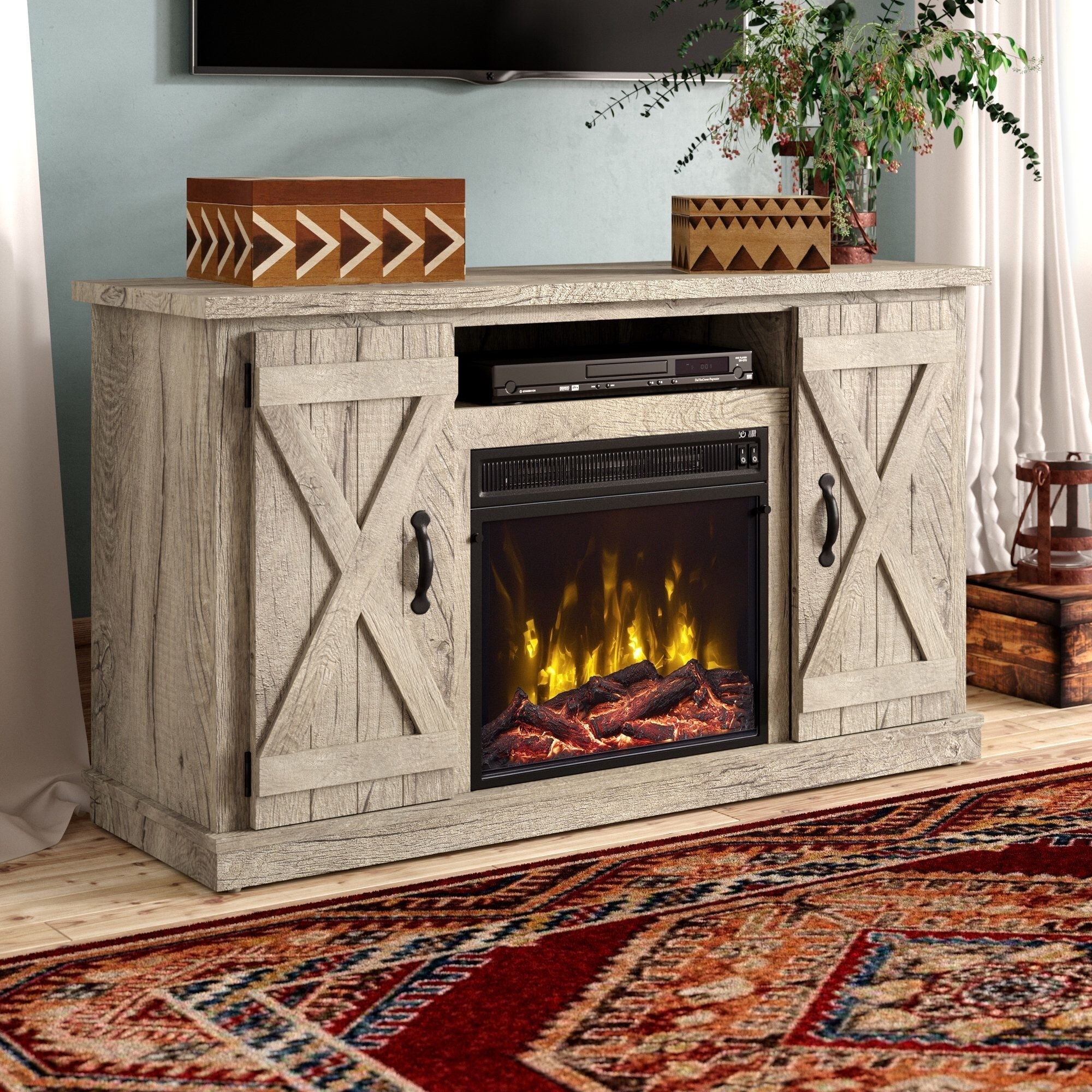 best electric fireplace tv stands for flat screens : orren ellis delaine tv flat screen electric fireplace picture