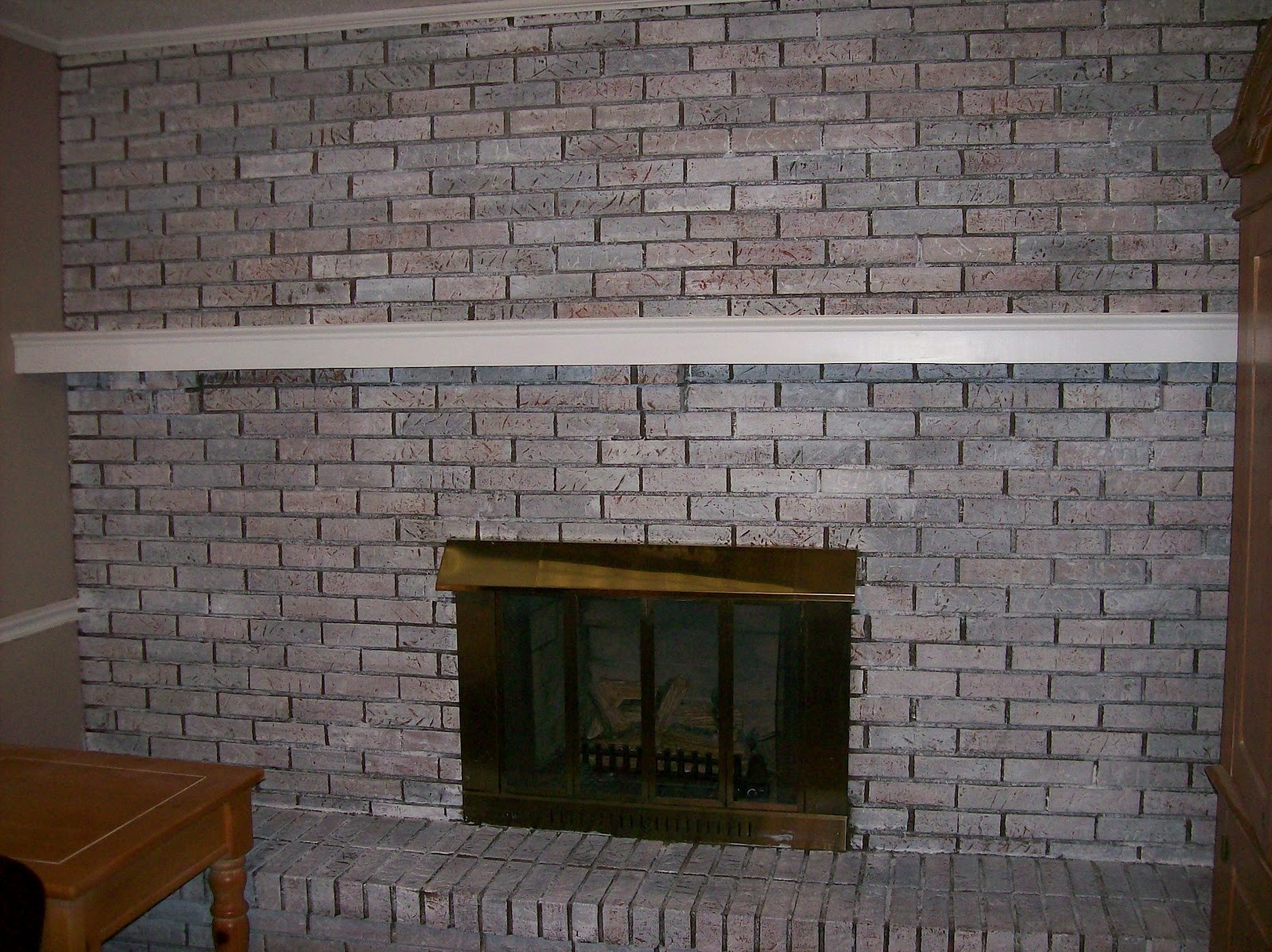 best highland home memories: fireplace makeover full brick wall fireplace makeover picture