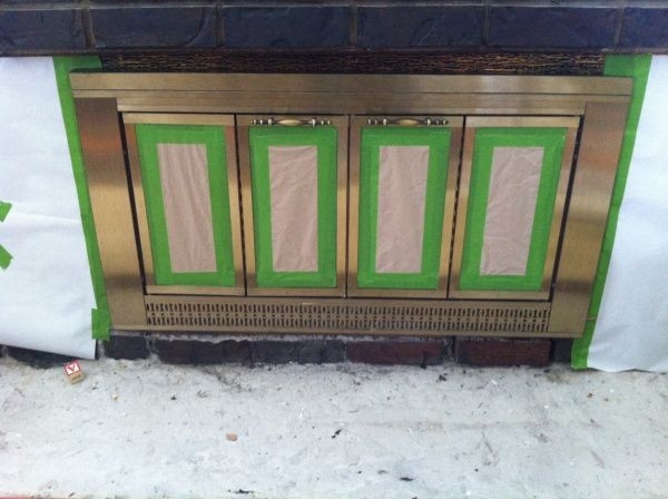 best spray painting brass fireplace doors with a bbq spray paint (heat rated spray paint for fireplace doors picture