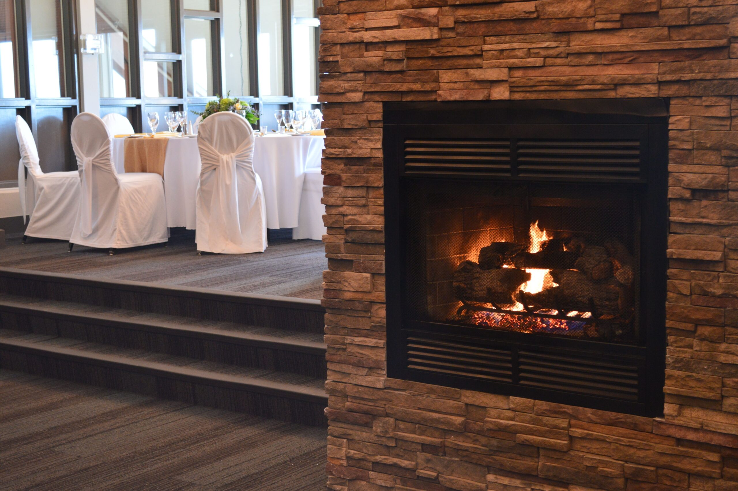 best the fireplace in the executive lounge provides a warm touch to this touch of modern fireplace image