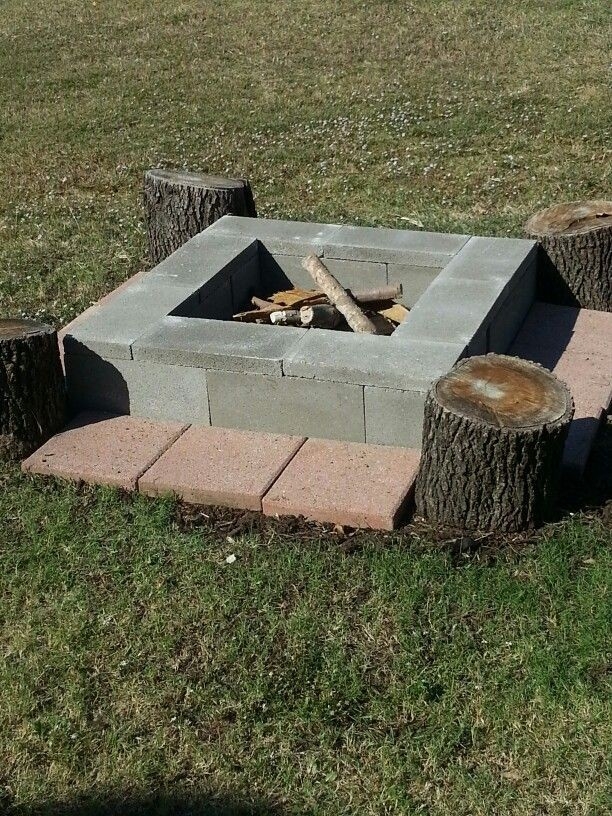 brilliant easy, movable diy fire pit! 8 cinder blocks $1 45 ea, 8 cement caps building outdoor fireplace with cinder blocks photo