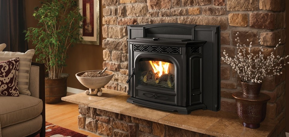 brilliant harman accentra pellet insert | hechler's mainstreet hearth & home pellet stove inserts for fireplaces image