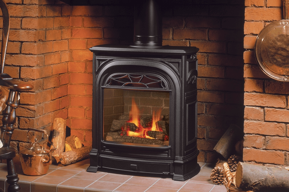 brilliant portrait president freestanding fireplace shown with logs | gas how to use a gas log fireplace image