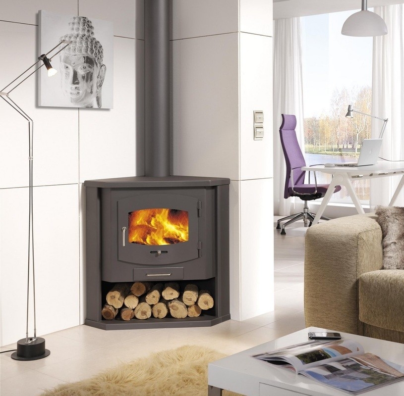 buy corner wood burning stove: functional and interior beautifier homesfeed wood burning fireplaces mobile homes picture