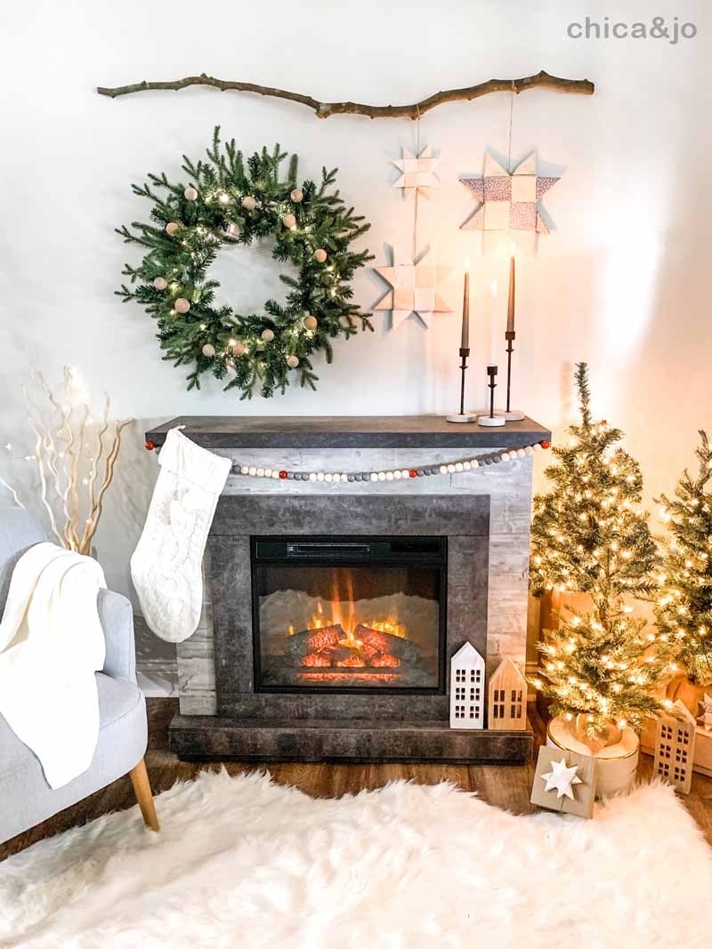 buy cozy scandinavian christmas fireplace decorations | chica and jo how to put out fire in fireplace image