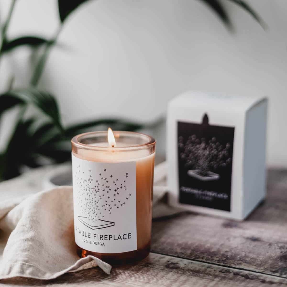 cheap d s &amp; durga portable fireplace scented candle | osmology candles that smell like a fireplace picture