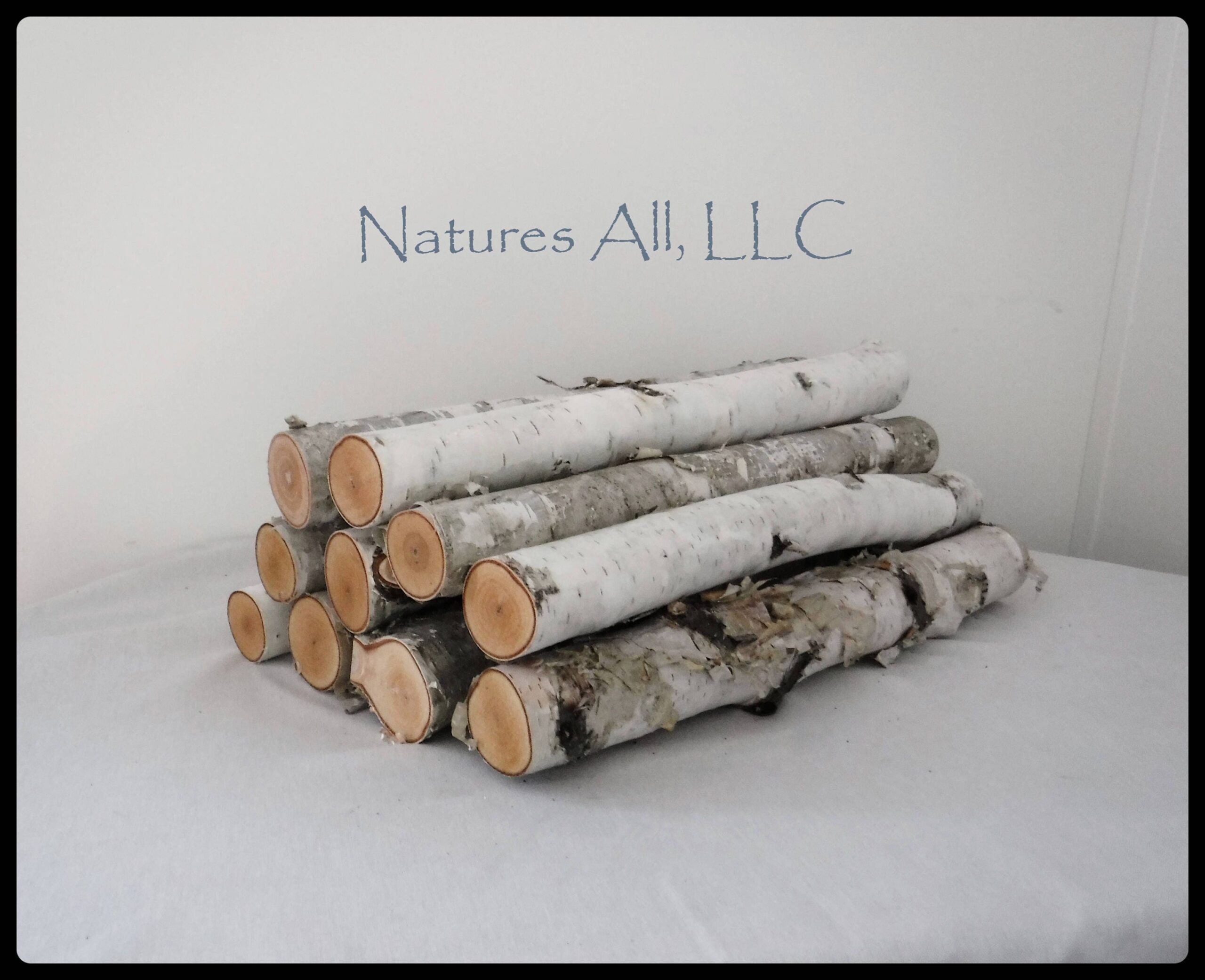 cheap decorative white birch/white birch fireplace logs/10 piece ornamental logs for fireplace photo