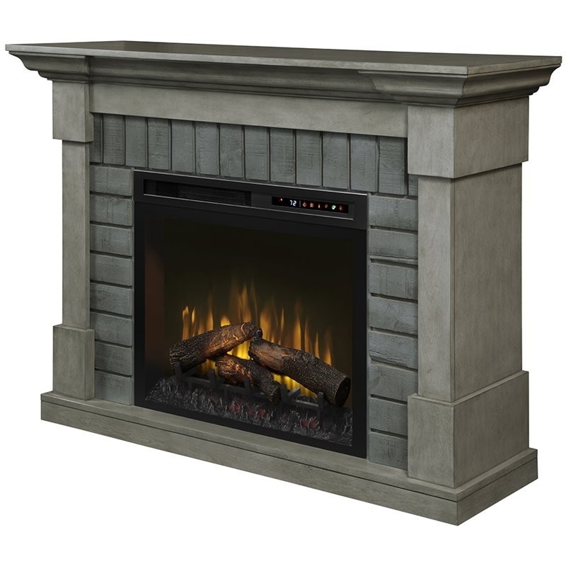 cheap dimplex royce smoke stak grey electric fireplace mantel with logs electric fireplaces for cheap picture