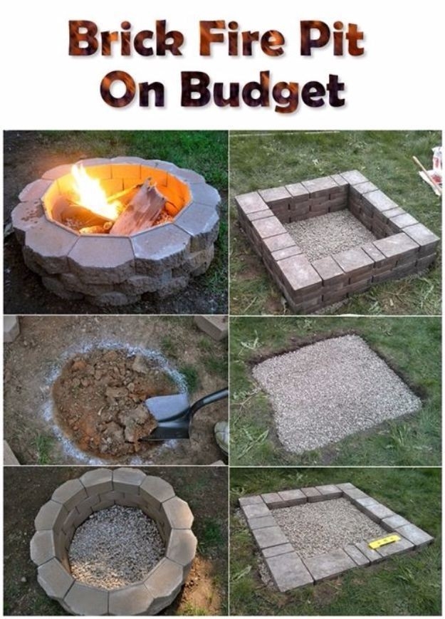 cheap diy fireplace ideas brick firepit on a budget do it yourself outdoor fireplace plans do yourself image