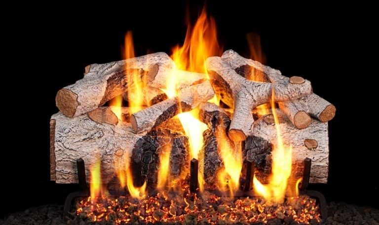 cheap peterson real fyre 30 inch charred mountain birch gas log set with vented gas fireplace logs photo