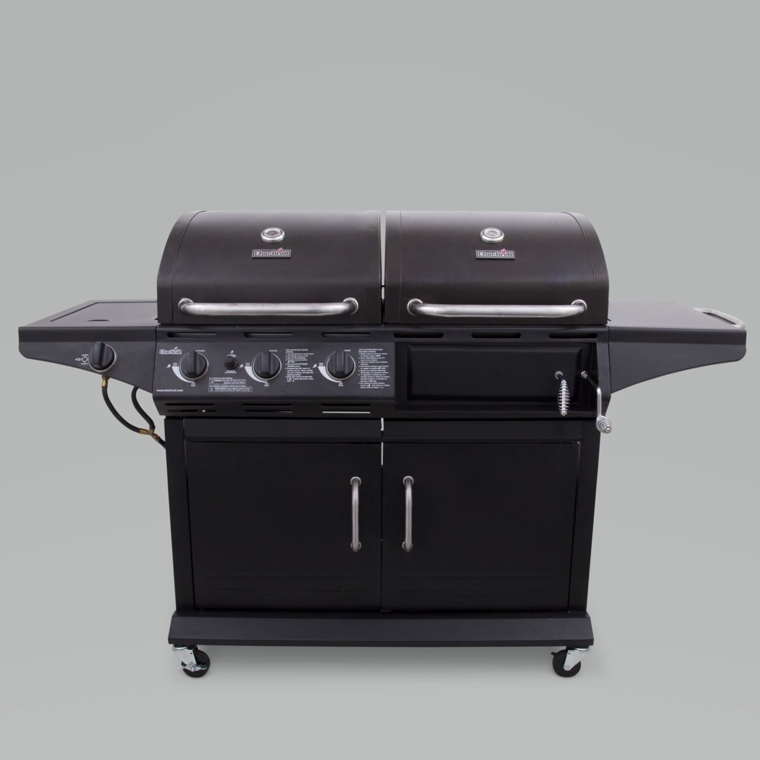 excellent char broil standard 1010 3 burner gas and charcoal combo grill : best char broil outdoor patio fireplace picture