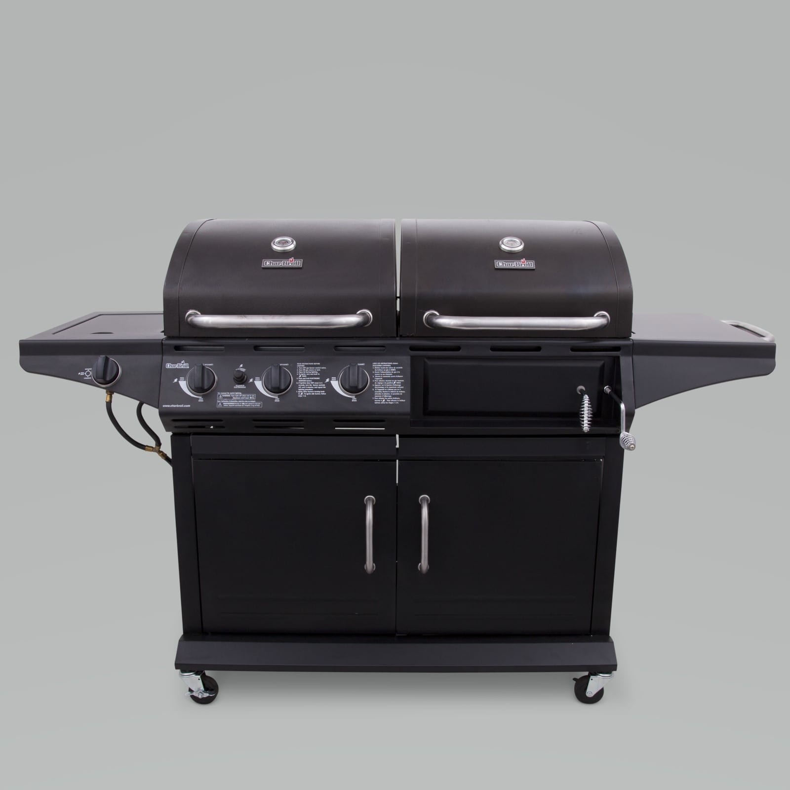 excellent char broil standard 1010 3 burner gas and charcoal combo grill : best char broil outdoor patio fireplace picture