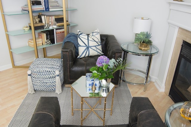 excellent fireplace revamp where vintage meets modern eclectic living room raymour and flanigan fireplace image