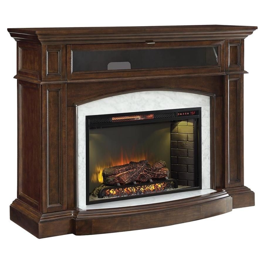 excellent scott living 52 5 in w mahogany infrared quartz electric fireplace lowes com electric fireplaces image