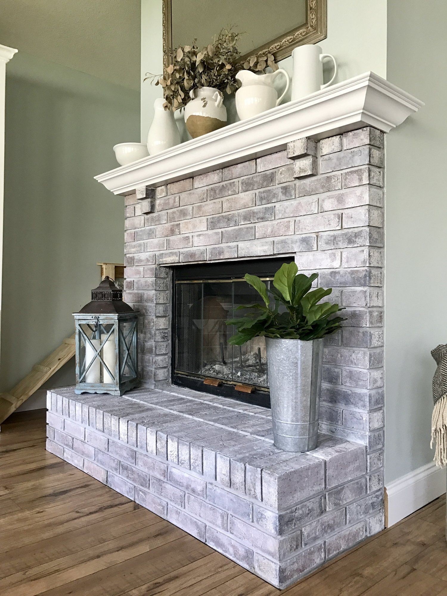 excellent whitewashed fireplace | painted brick fireplaces, white wash brick painted fireplace ideas photos image