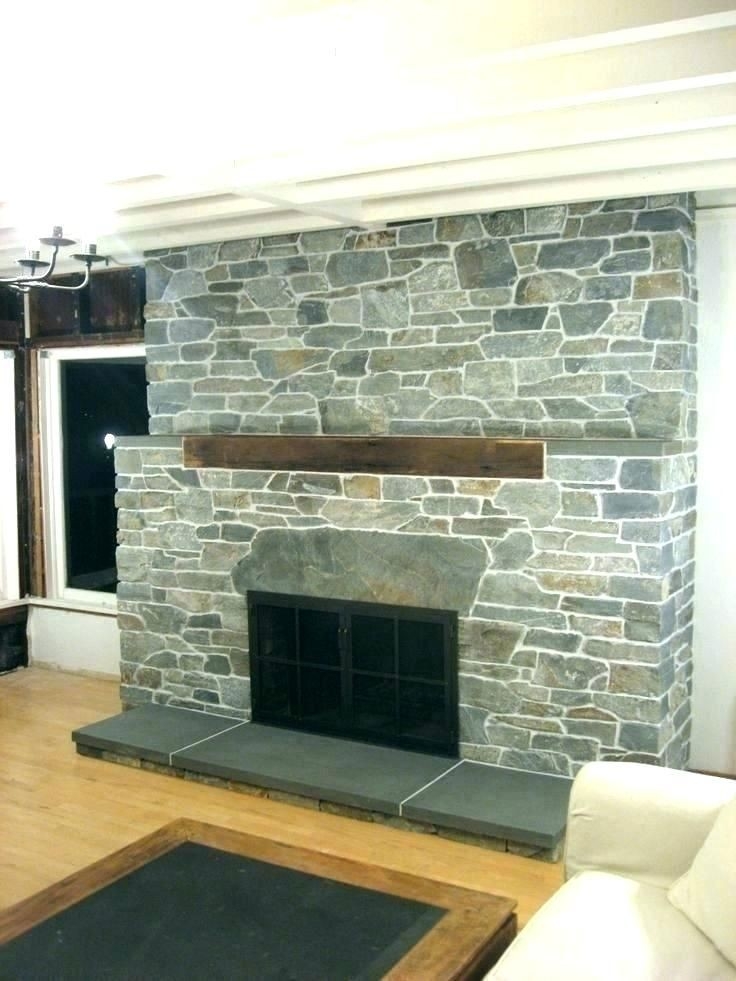 fantastic image result for river rock veneer fireplace with insert | stone fake river rock for fireplaces photo