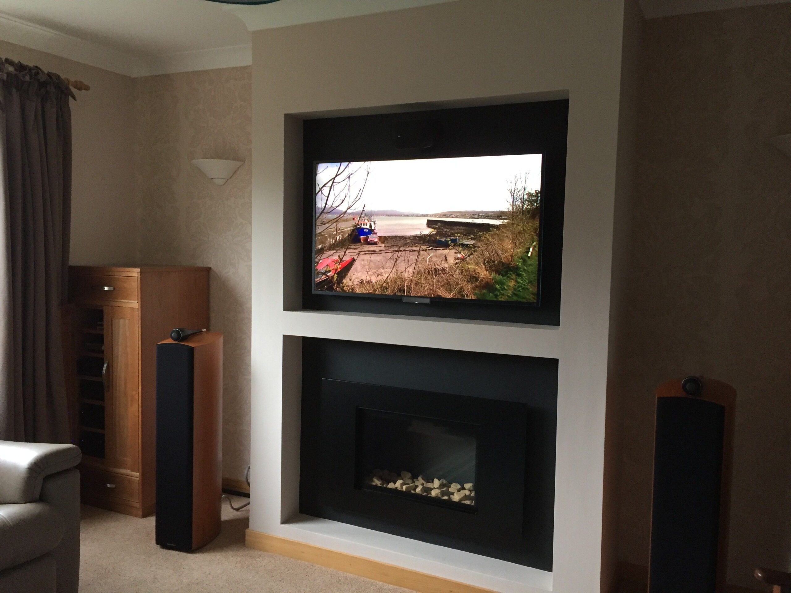 Get Lowes Tv Hole Above Fireplace Best Buy