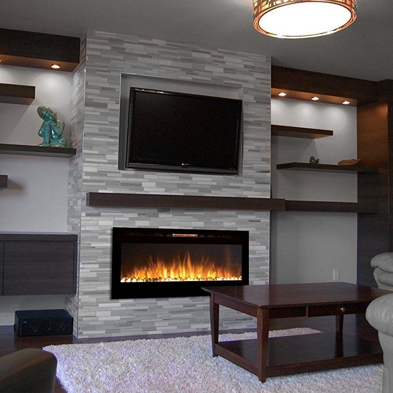 fascinating a wall mounted electric fireplace is the best solution for creating a tv mounted on stone fireplace picture