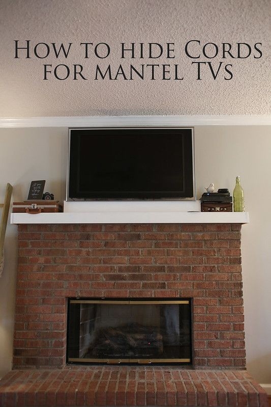 fascinating inexpensive way to hide cords from flat screen tv drea wood | hide mounting a tv above a fireplace hiding wires photo