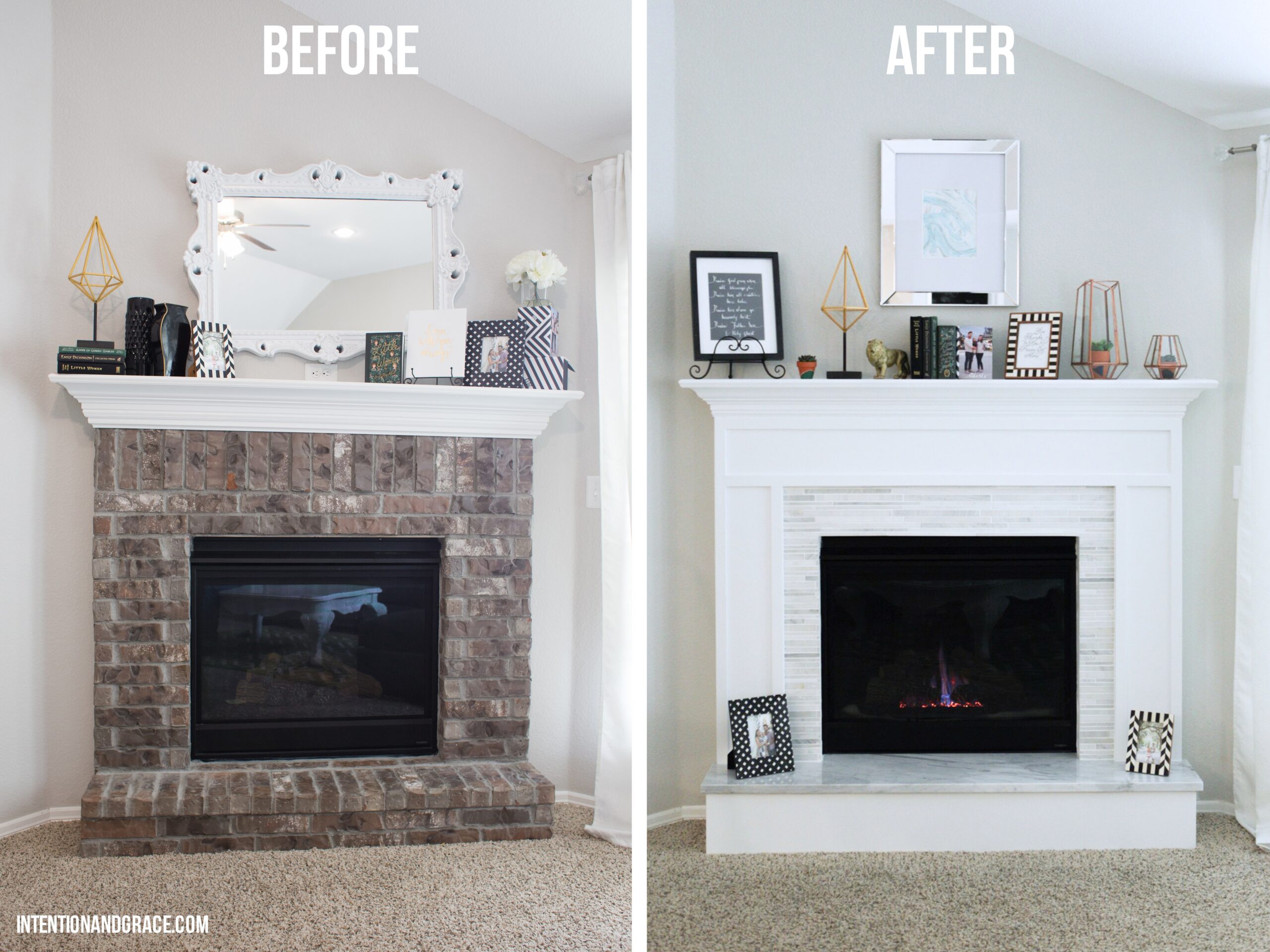 Wonderful Before And After Pictures Of Painted Brick Fireplaces Buying Guide