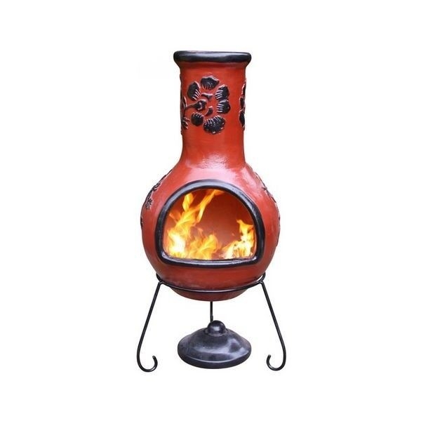 fascinating rosas clay chiminea | chiminea, clay chiminea, outdoor kitchen ceramic chiminea outdoor fireplace photo