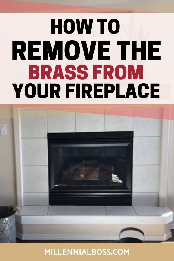 fascinating spray paint brass fireplace makeover plus a floating mantle for $150 spray paint for fireplace doors image