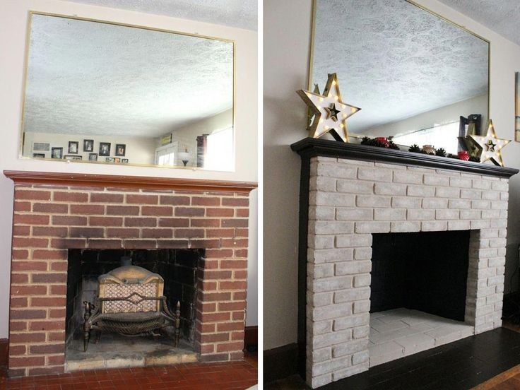 get lowes fireplace makeover before and after with brick anew fireplace paint painting red brick fireplace before after pics
